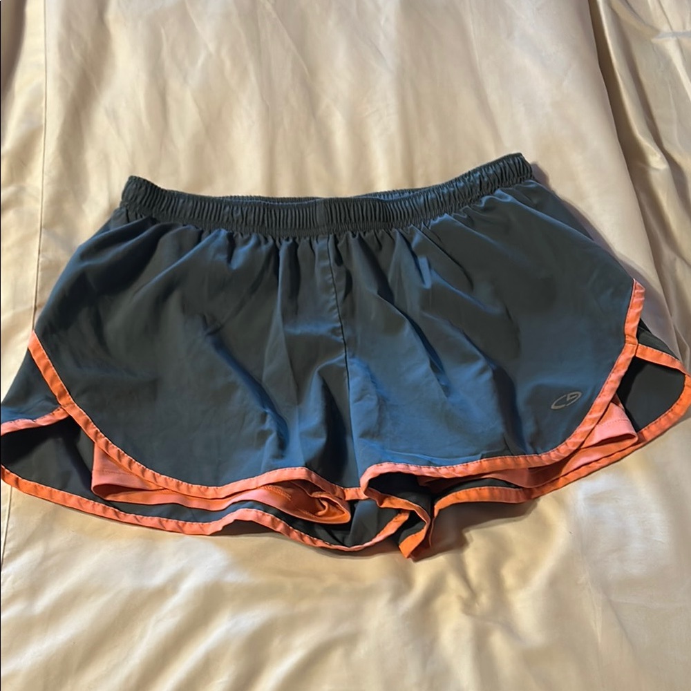 Champion Women's Athletic Shorts in grey and Orange